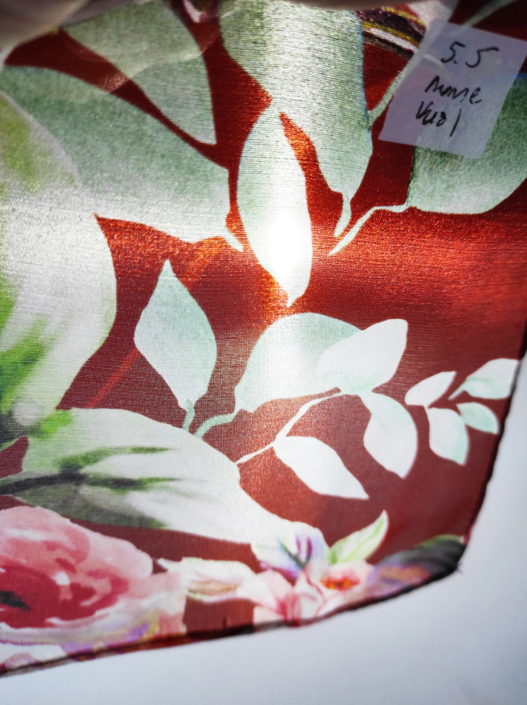 5.5 mome satin silk fabric, satin silk printing, satin silk screen printing, satin silk digital printing,