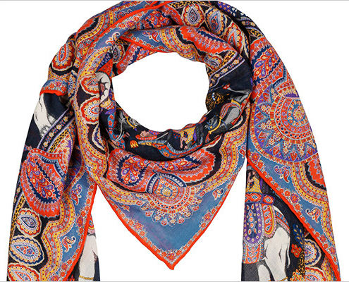 wool scarf, wool scarf printing, wool screen printing, wool scarf digital printing,